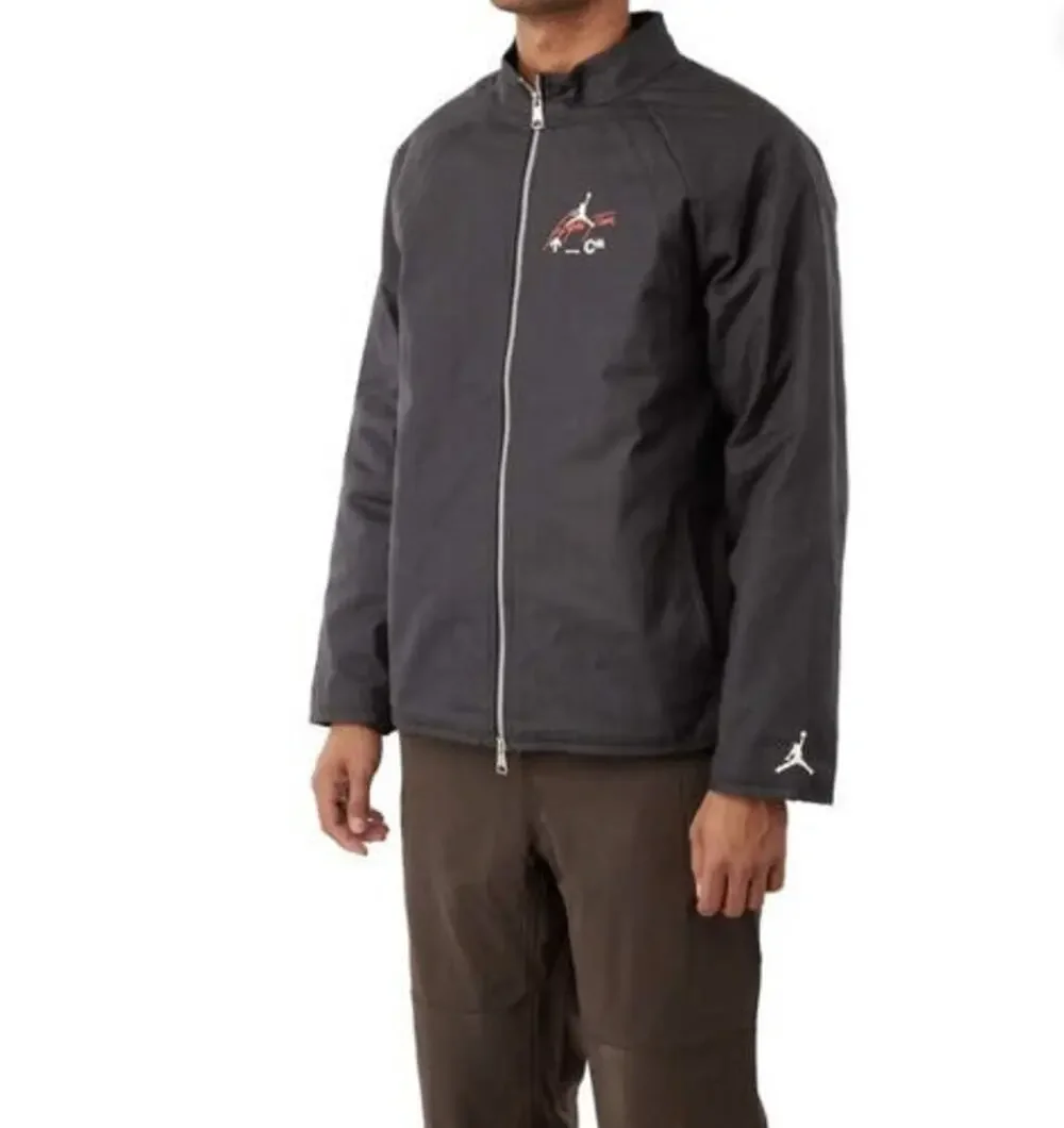 Nike Air Jordan Flight Heritage Jacket Black Red DQ7550-045 Men's Medium